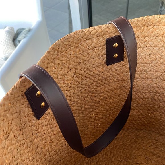 SOLD✨Saint Laurent Medium Panier Straw Tote - Picture 7 of 13